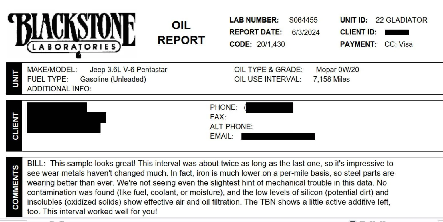 Jeep Gladiator 5k mile oil changes in spite of oil life indicator still showing plenty left 1742611113235-p8