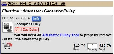 Jeep Gladiator Alternator pulley leaking.. 1743094198086-bv