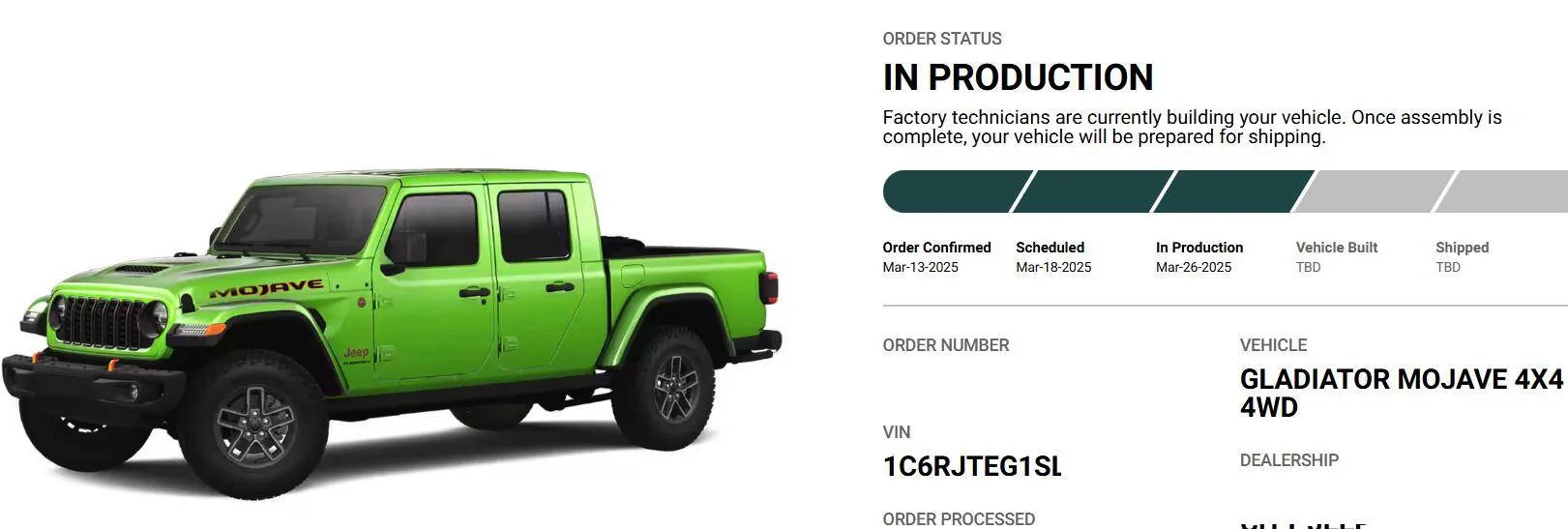 Jeep Gladiator Just Ordered? Check in HERE! Screenshot 2025-03-27 173907