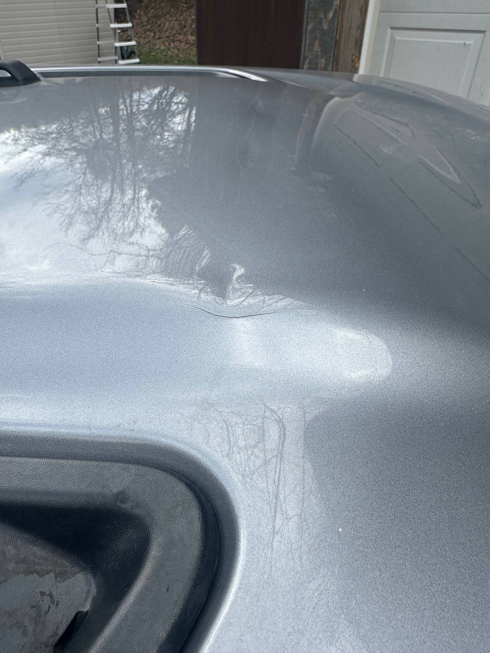 Jeep Gladiator Hood Dent and Paint crack IMG_1770