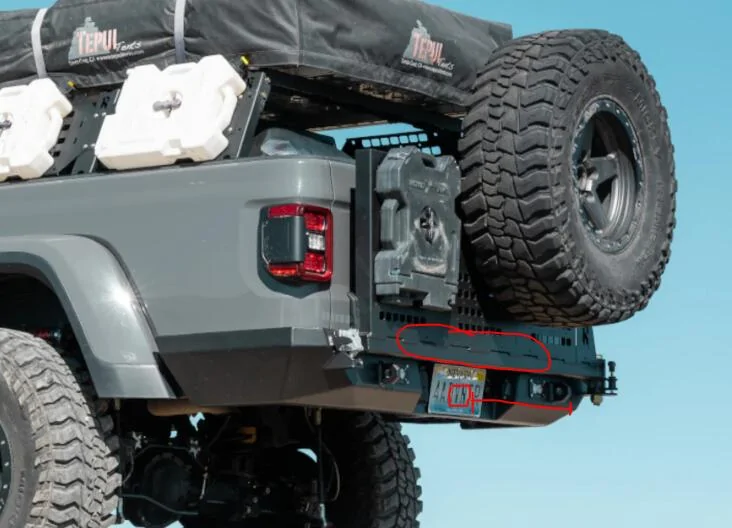 Jeep Gladiator JT High N' Tight Rear Bumper 1743463747696-3d