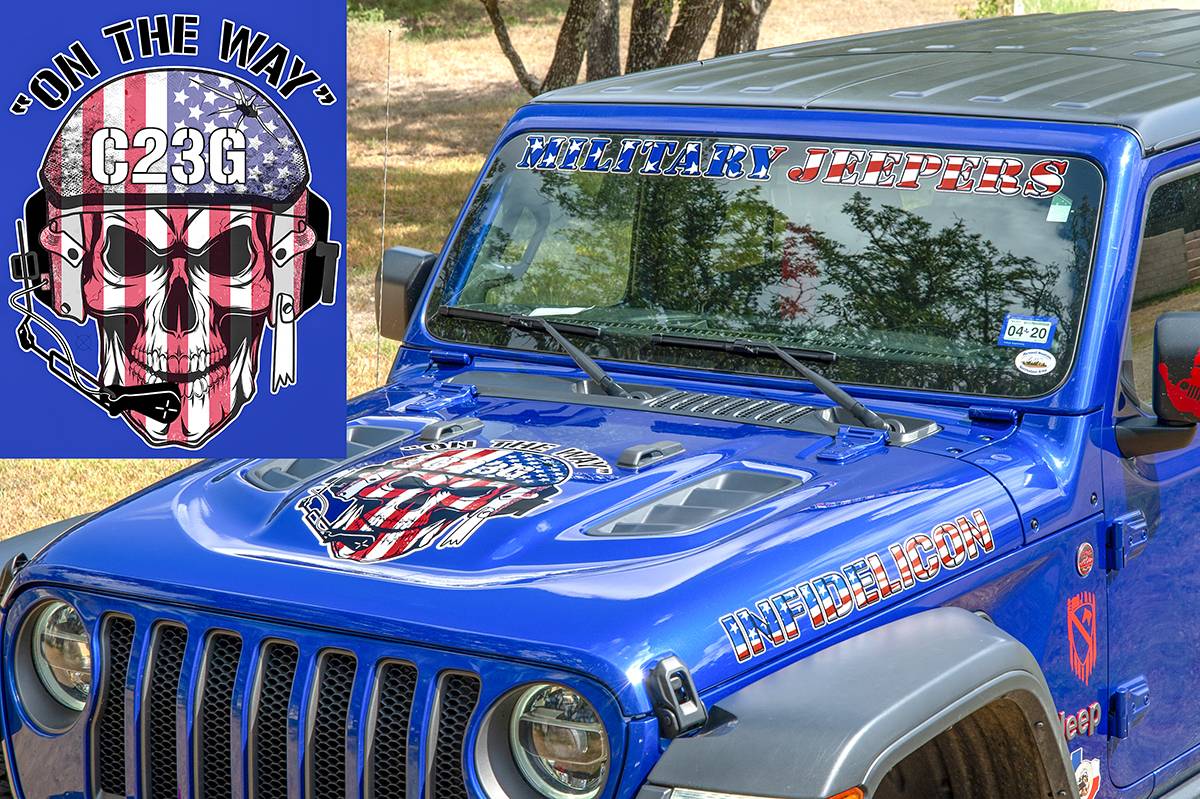 Jeep Gladiator "Betsy" The Memorial Gladiator TRAVIS MARTIN HOOD GRAPHICS