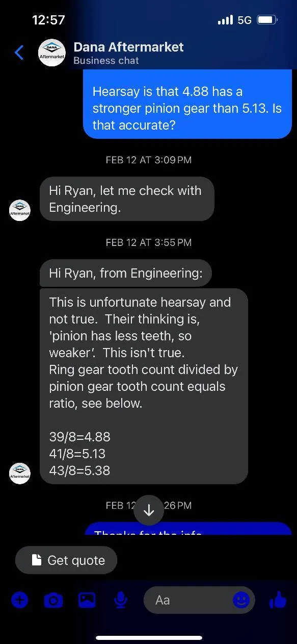 Jeep Gladiator 410 gearing to 488's Dana ratio strength #2
