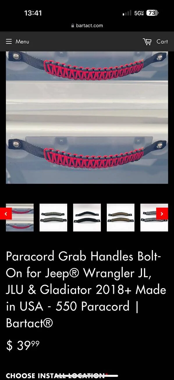 Jeep Gladiator Bartact Grab Handle IMG_6594