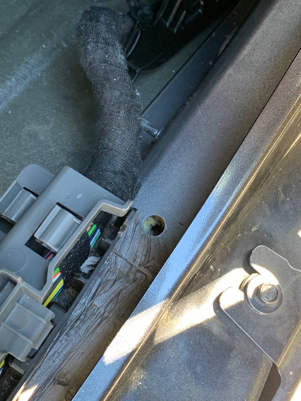 Jeep Gladiator Front door “A” pillar water leak fixed - my gift to humanity: fixed with additional weeping drains IMG_6095