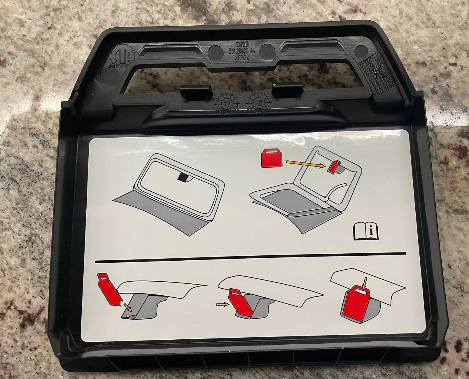 Jeep Gladiator Plastic Cover in Glovebox of my New Glad. IMG_1074