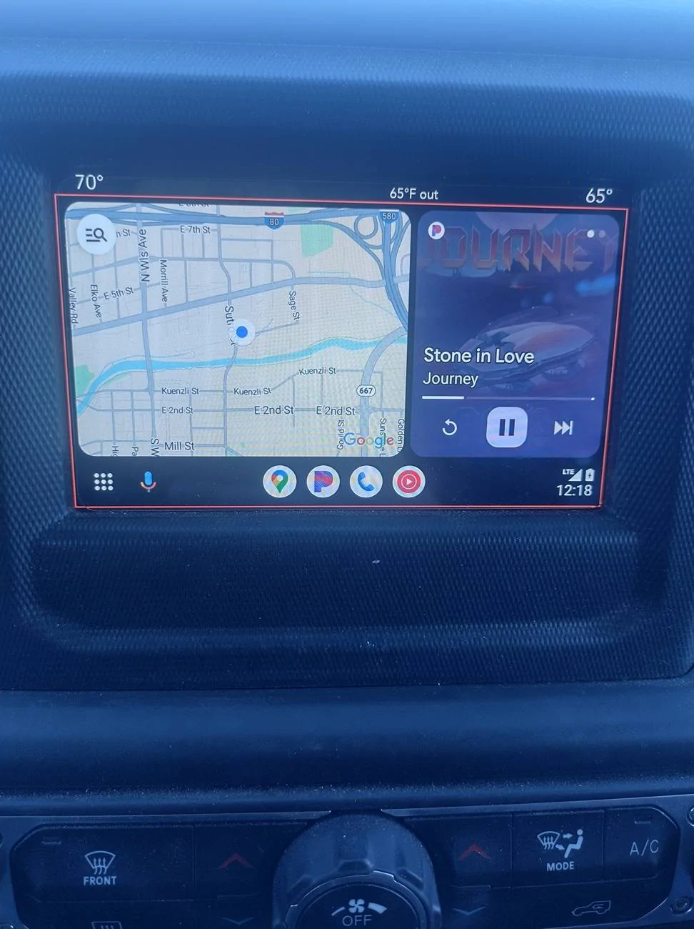 Jeep Gladiator Blue Box displays when playing Pandora over Bluetooth IMG_20250412_121804791_HDR