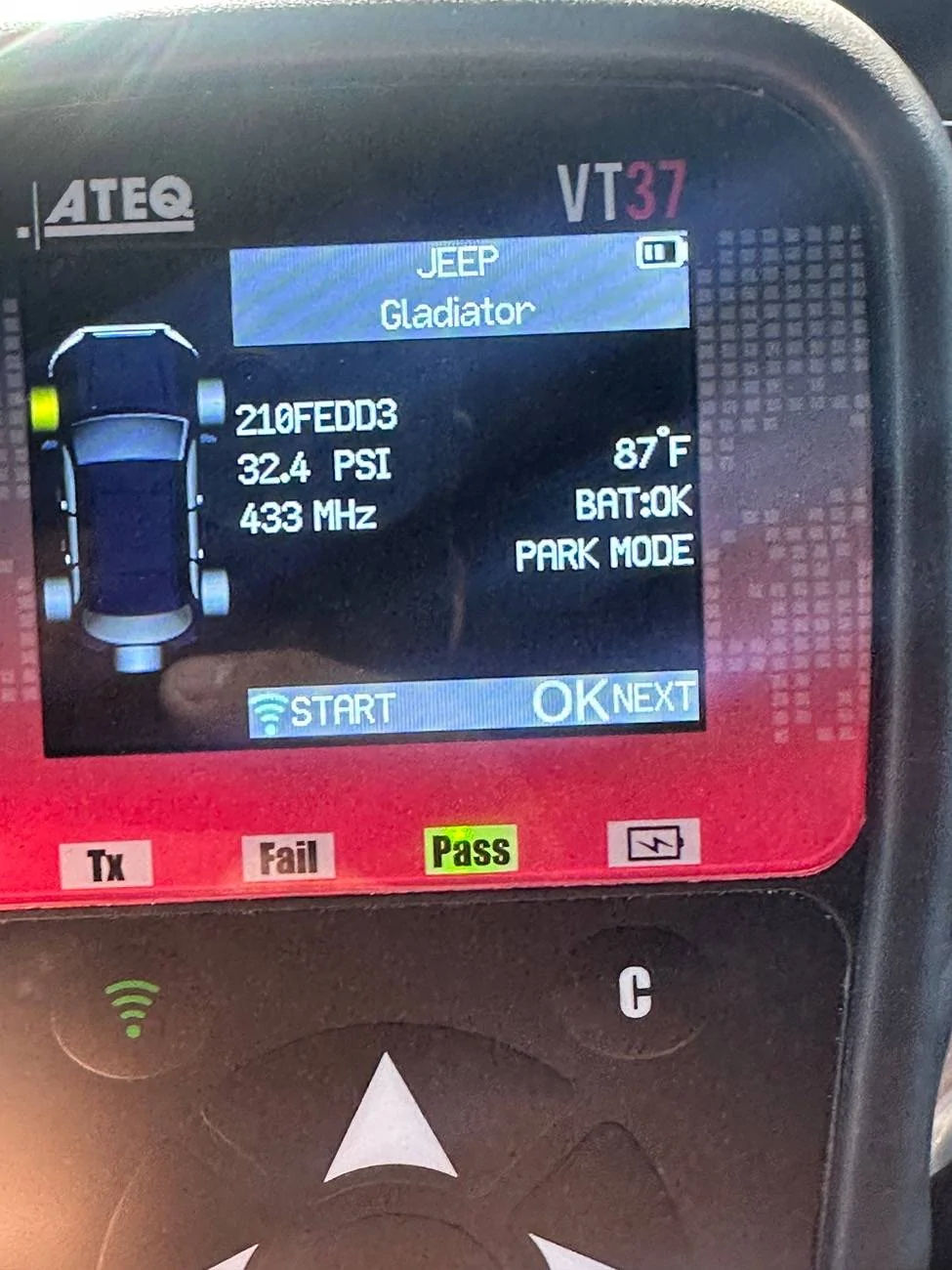 Jeep Gladiator TPMS unavailable after tire swap IMG_1365
