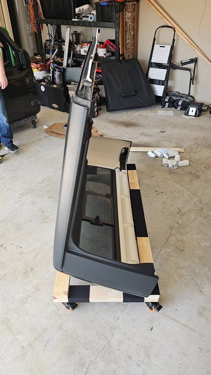 Jeep Gladiator Made a rolling hard top holder this past weekend 20250412_153623