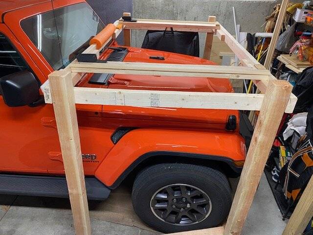 Jeep Gladiator Made a rolling hard top holder this past weekend IMG_0711