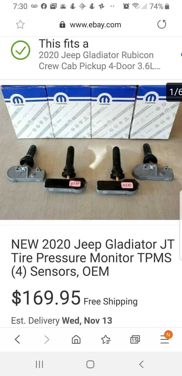 Jeep Gladiator *ATTENTION* Selectable Tire-Fill Alert Screenshot_20191103-193043_Samsung Internet