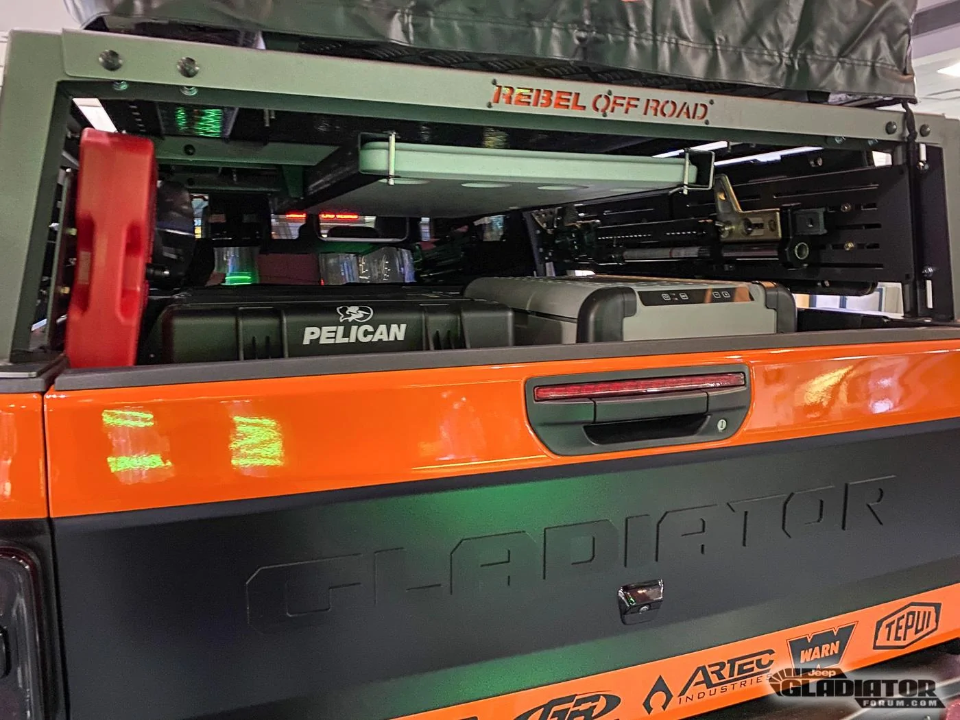 Jeep Gladiator Rebel OffRoad JT Gladiator Orange-Wrapped Overland Build [SEMA 2019] Rebel-Offroad-JT-Gladiator-Build-SEMA-2019-JGF-Coverage-14