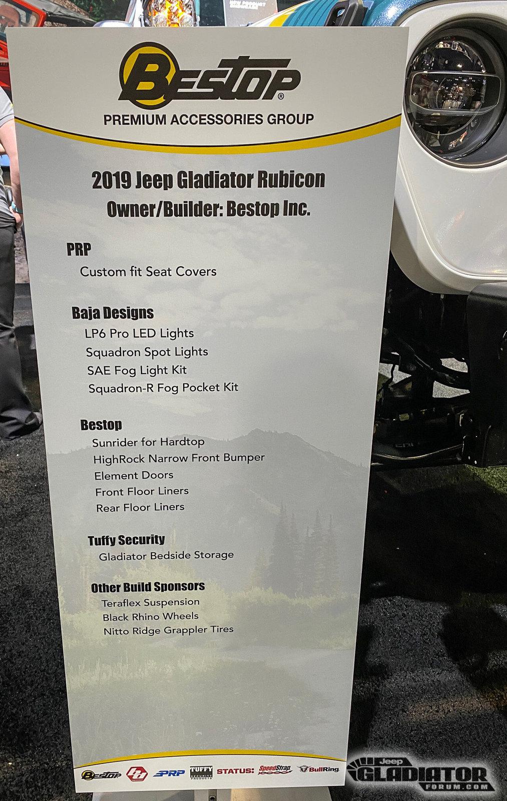 Jeep Gladiator Bestop Gladiator Rubicon Build [SEMA 2019] Bestop-JT-Gladiator-Rubicon-SEMA-Build-1