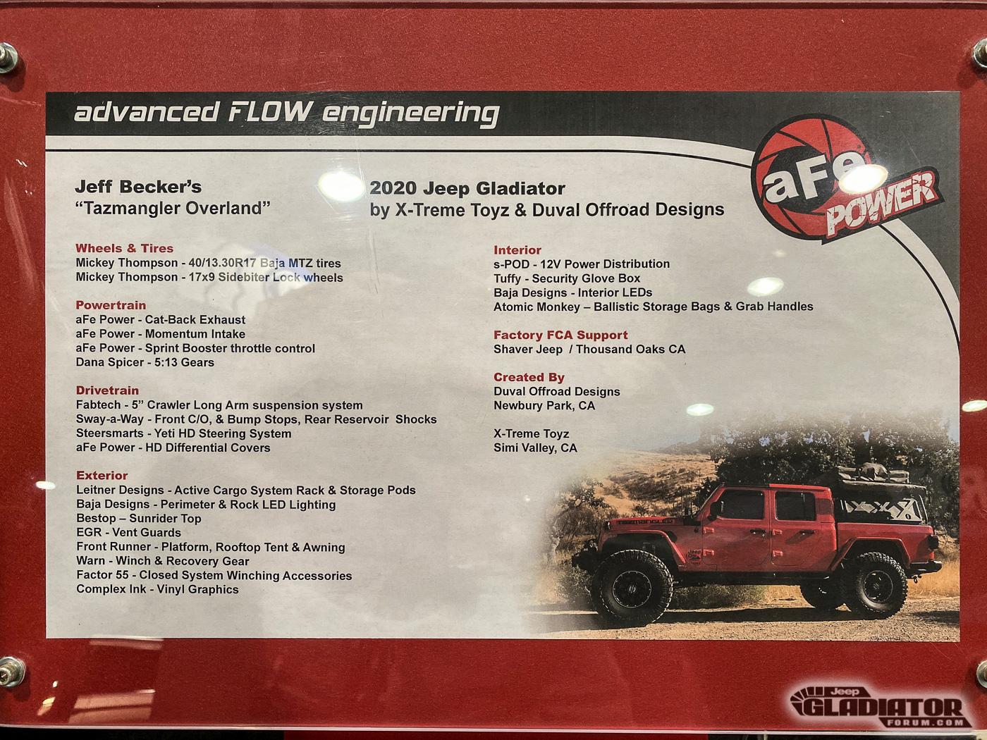 Jeep Gladiator aFe Power Gladiator Build [SEMA 2019] aFe-Power-Jeep-Gladiator-SEMA-Build-1