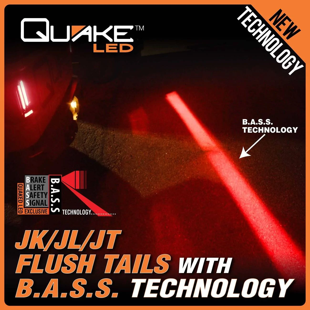Jeep Gladiator !!!NEW Product!!! Quake Led FLUSH Taillights are live! Featuring B.A.S.S. Technology - QMT1538 6_Flush Ads
