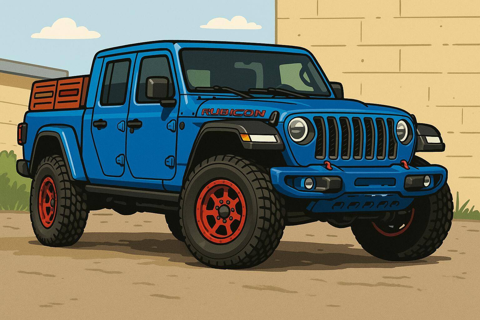 Jeep Gladiator Cartoonize your JT (PICS) Cartoon picture of Gladiator v2