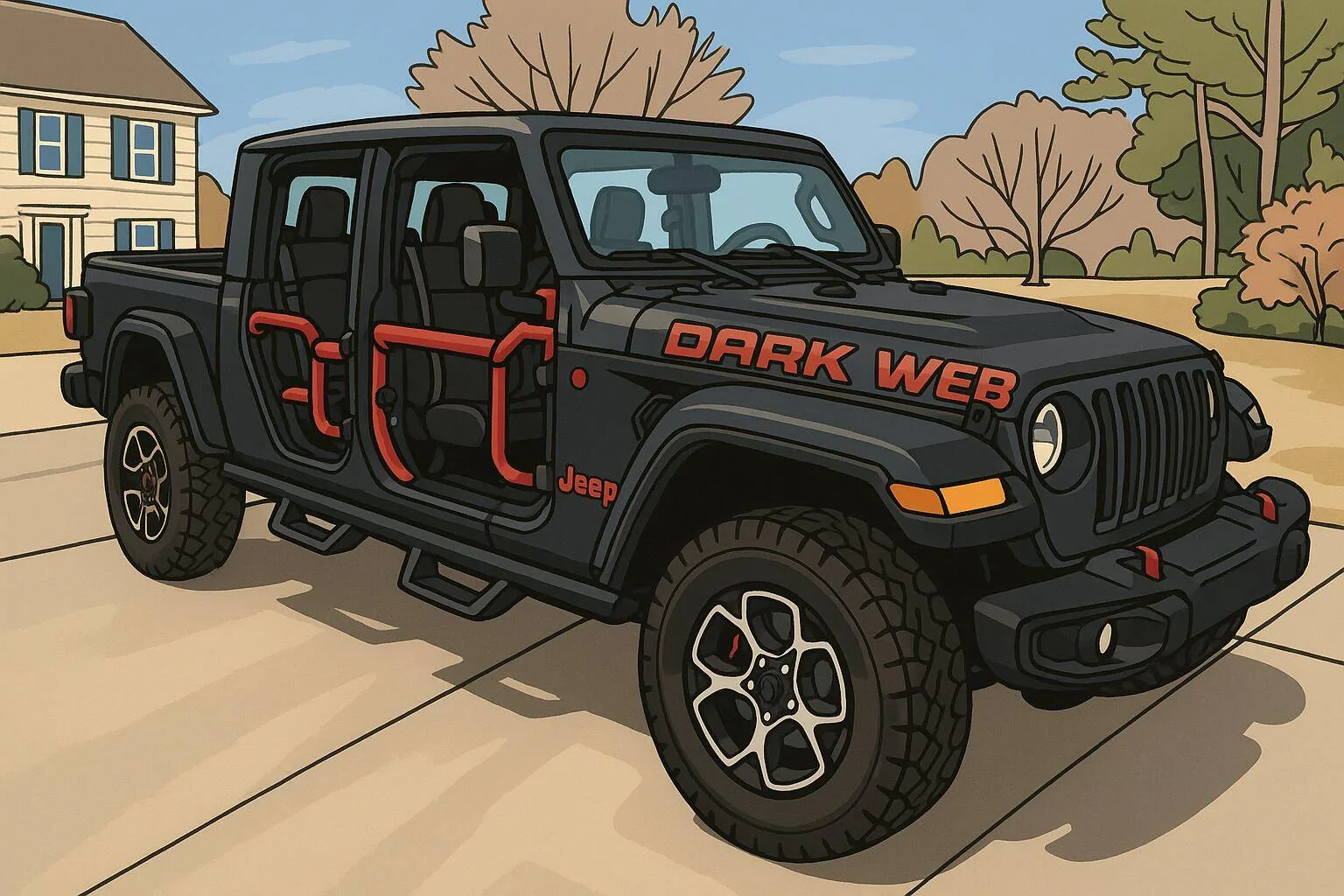 Jeep Gladiator Cartoonize your JT (PICS) Darkweb cartoon1