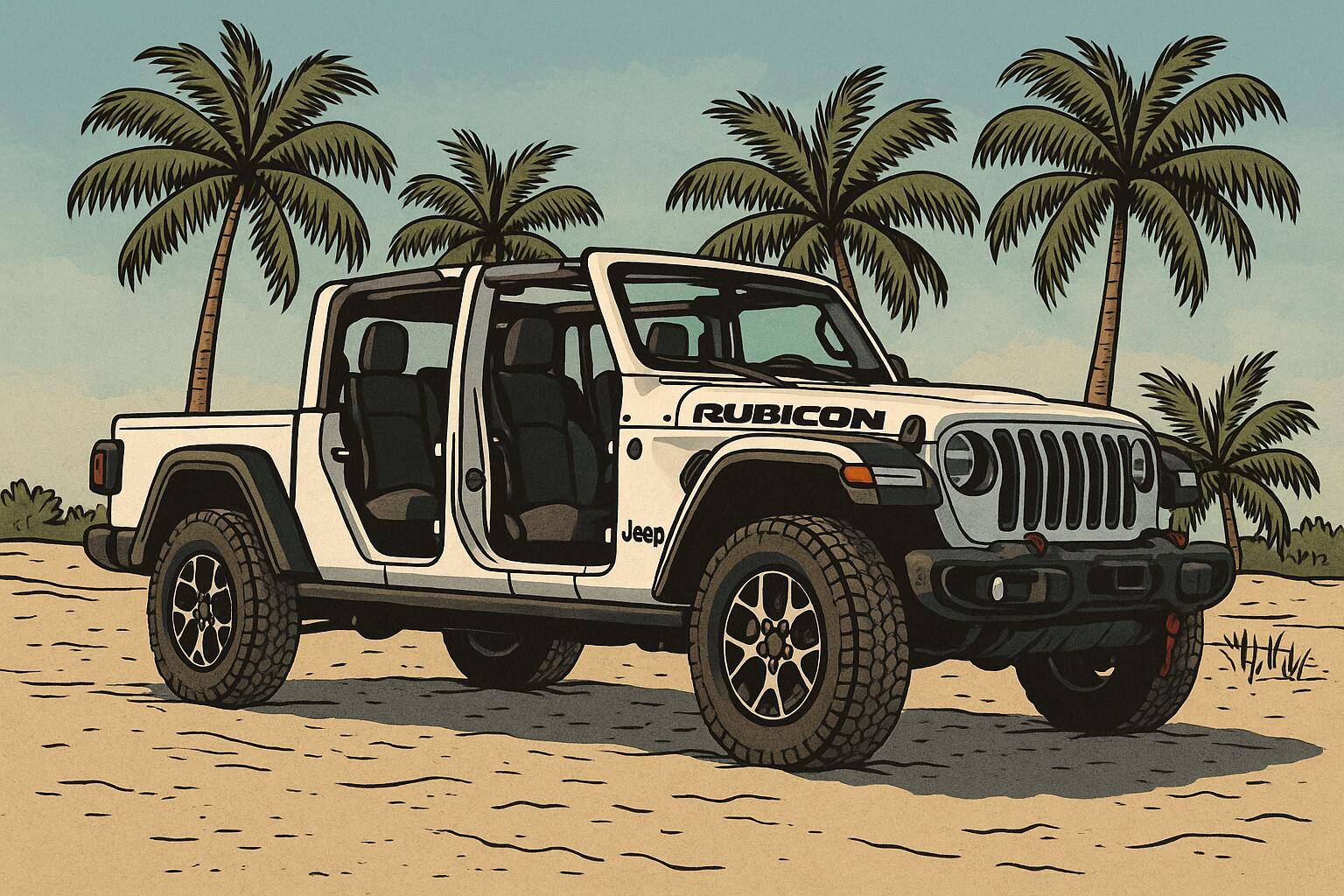 Jeep Gladiator Cartoonize your JT (PICS) cartoon jeep2