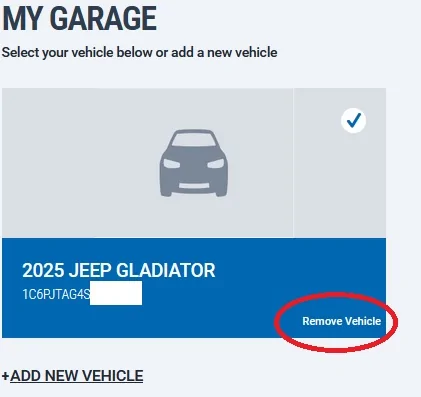Jeep Gladiator I can control someone else's Jeep in my app. Garag