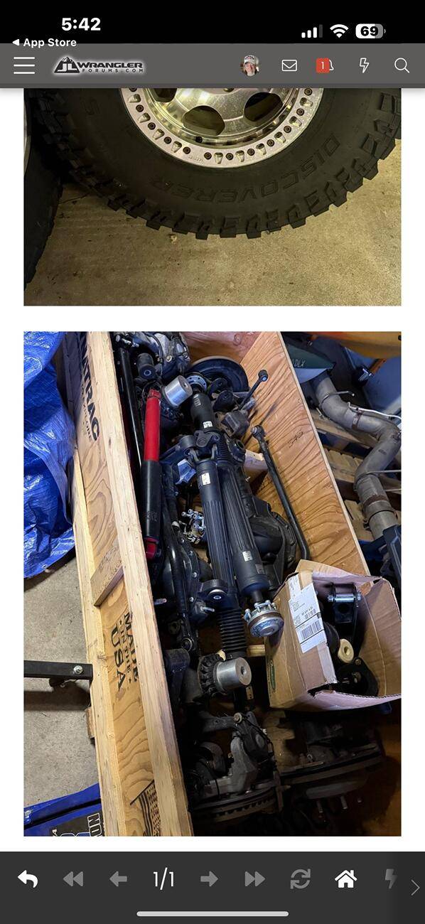 Jeep Gladiator FOR SALE: 2018 Rubicon drivetrain to run the included 37 inch tires and bead block rims I have for sale the original axles from my 2018 Rubicon JLU th IMG_9419