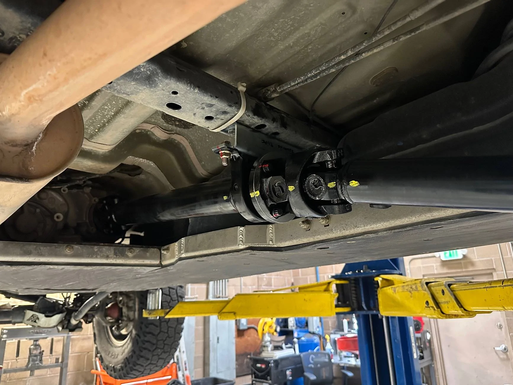 Jeep Gladiator Carrier bearing spacer for rear driveshaft IMG_1786