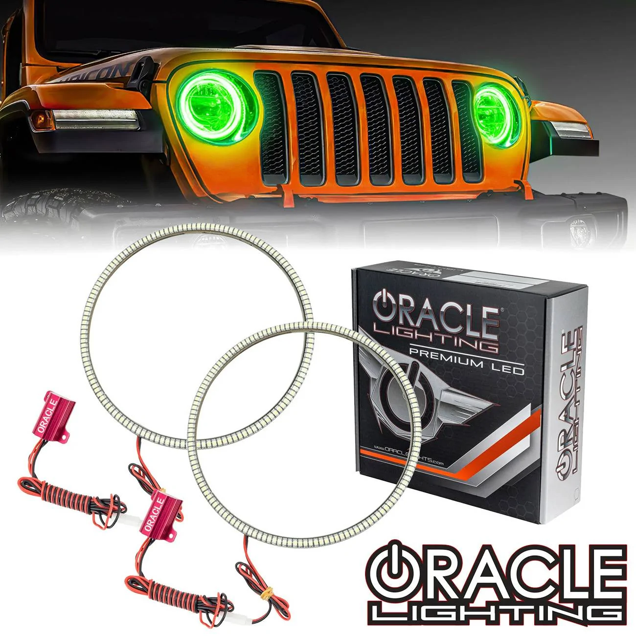 Jeep Gladiator OEM LED Halos can we make them brighter? JeepGladiatorJTORACLELEDHeadlightSurfaceMountHaloKit_2000x2000