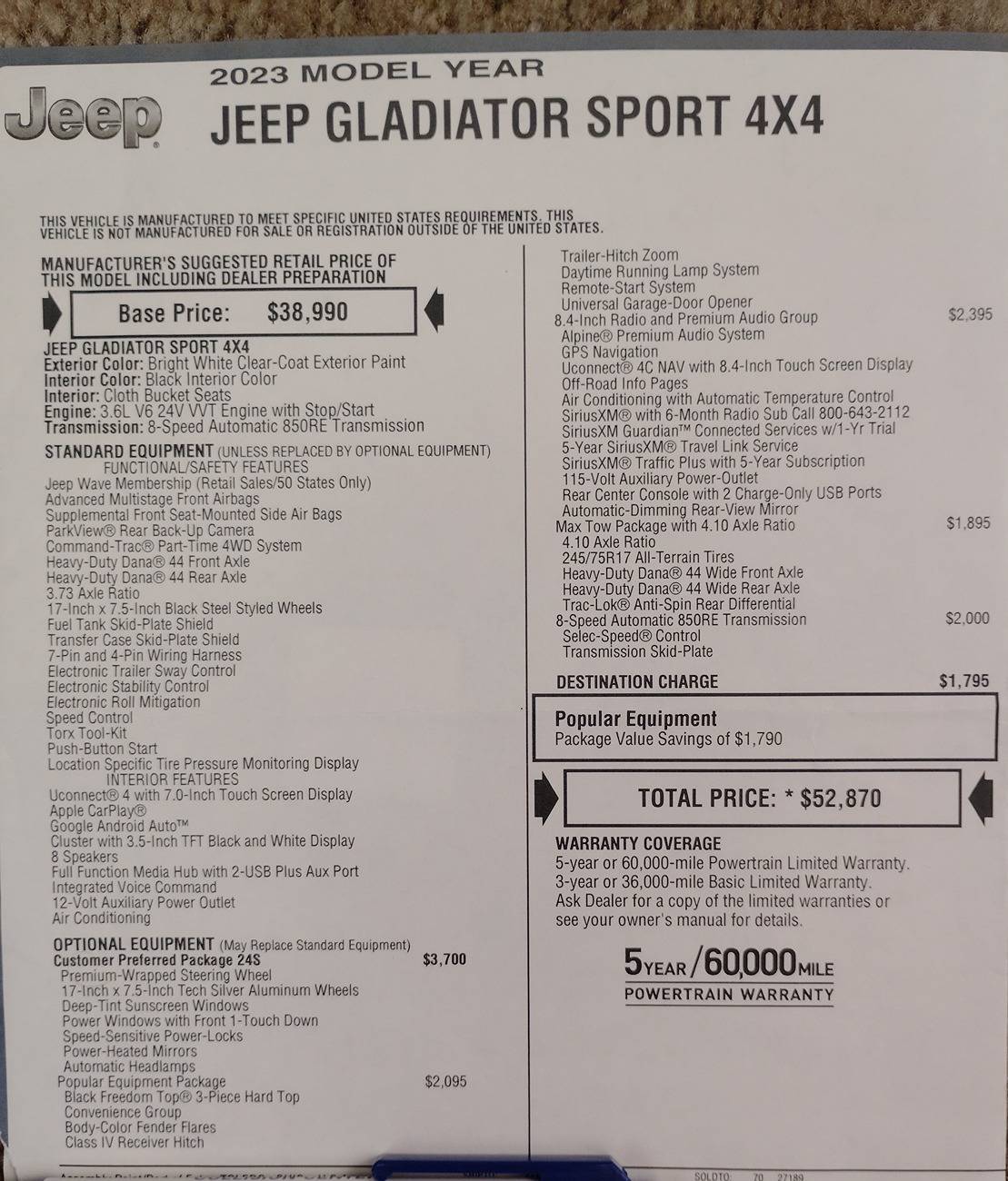 Jeep Gladiator max tow or not ? IMG_20250430_074335~2