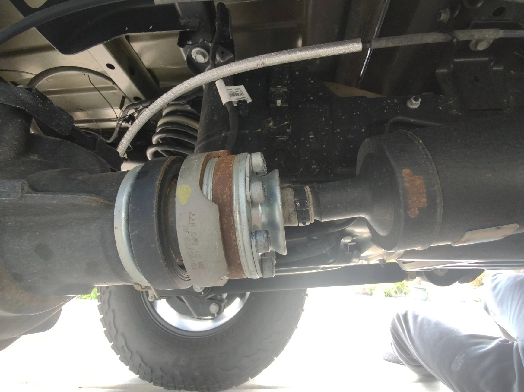 Jeep Gladiator Carrier bearing spacer for rear driveshaft IMG_20250430_112010933