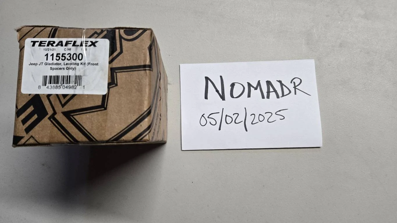Jeep Gladiator NIB - Teraflex 1.5" Spacer Leveling Kit 20250502_162616