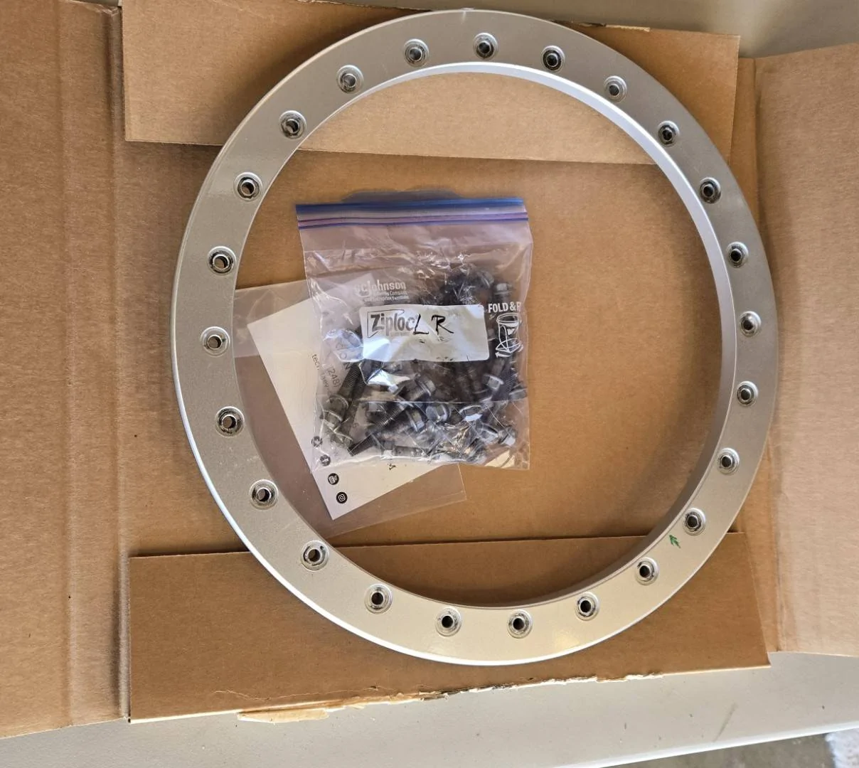 Jeep Gladiator (4) AEV Beadlock Rings - M8 Hardware - Silver - Used aev-beadlockring-05