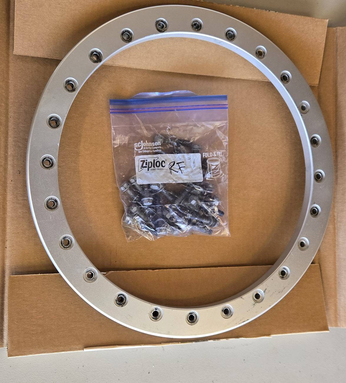 Jeep Gladiator (4) AEV Beadlock Rings - M8 Hardware - Silver - Used aev-beadlockring-10