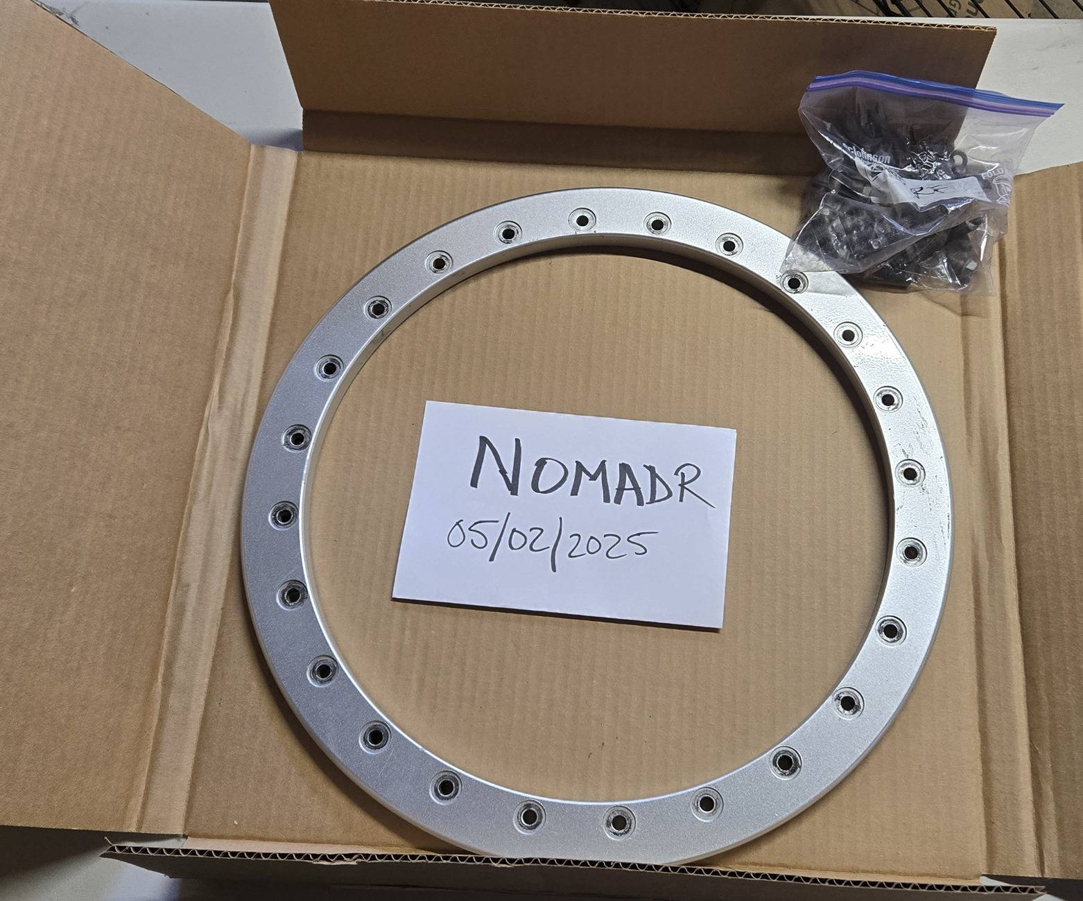 Jeep Gladiator (4) AEV Beadlock Rings - M8 Hardware - Silver - Used aev-beadlockring-01