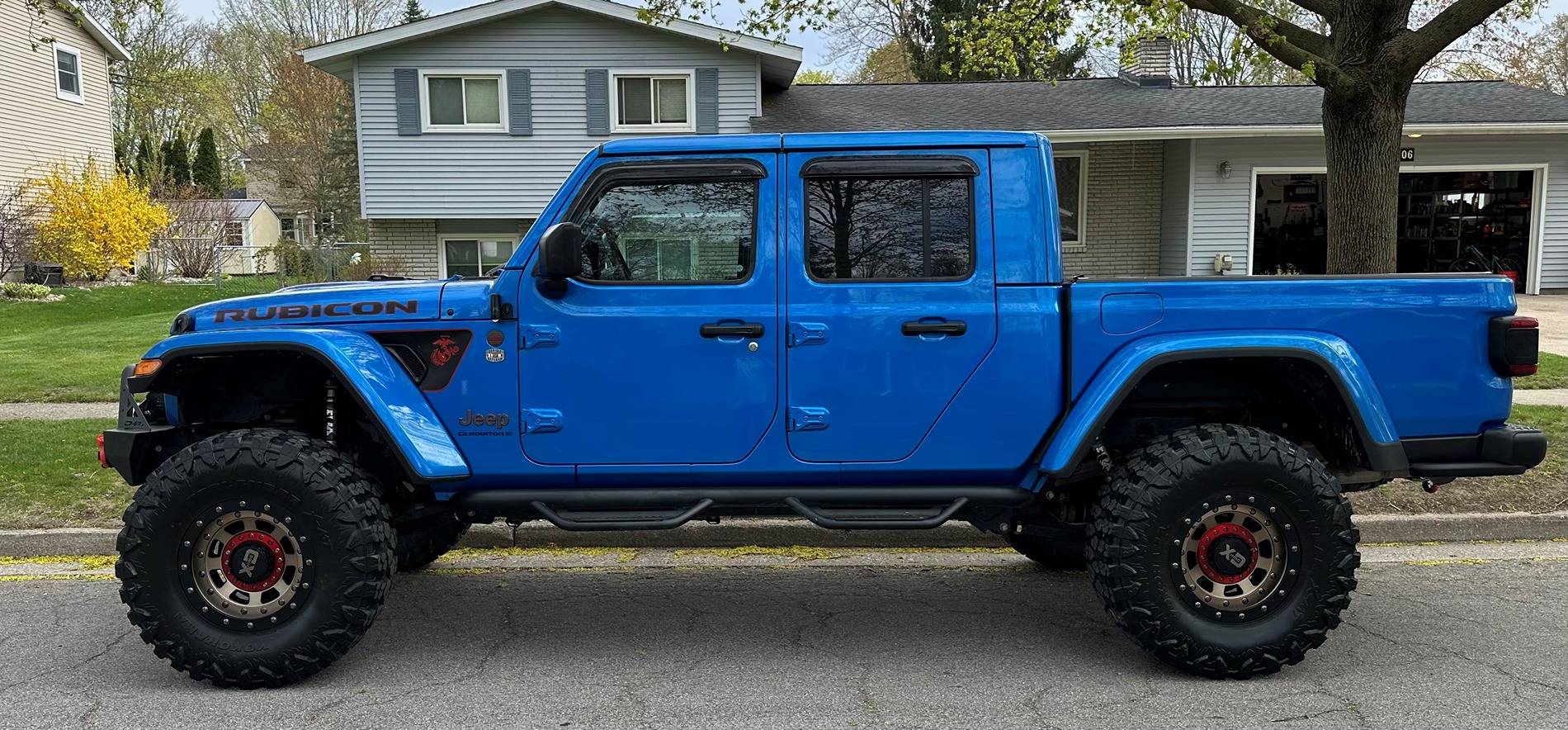 Jeep Gladiator Clayton 3.5 Overland and .5 Teraflex Level Spacer Installed on Front Springs Truck4