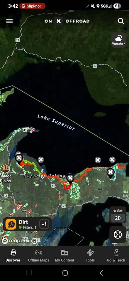 Jeep Gladiator Michigan Upper Penninsula Screenshot_20250507_154252_onX Offroad