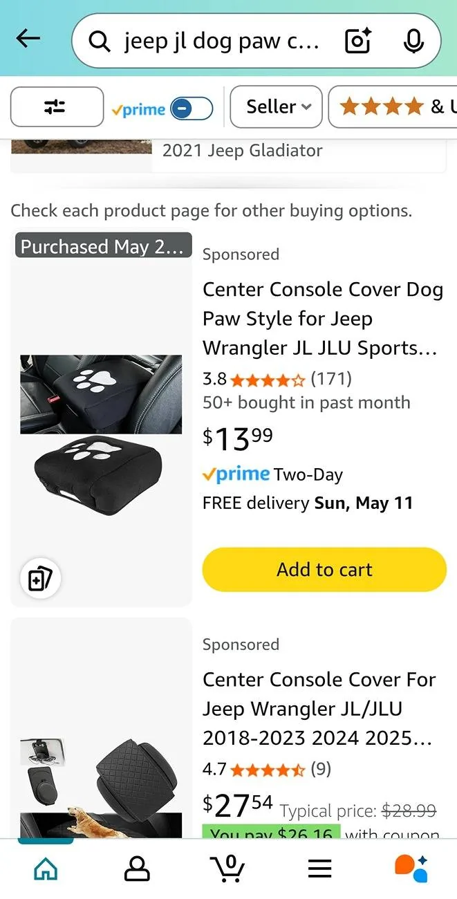 Jeep Gladiator Dogs and Jeeps Screenshot_20250509_121218_Amazon Shopping
