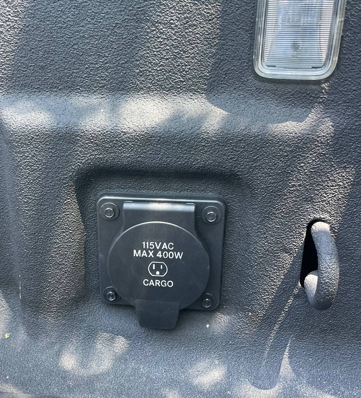 Jeep Gladiator 2024 Mojave X Add Bed 115v outlet IMG_6767