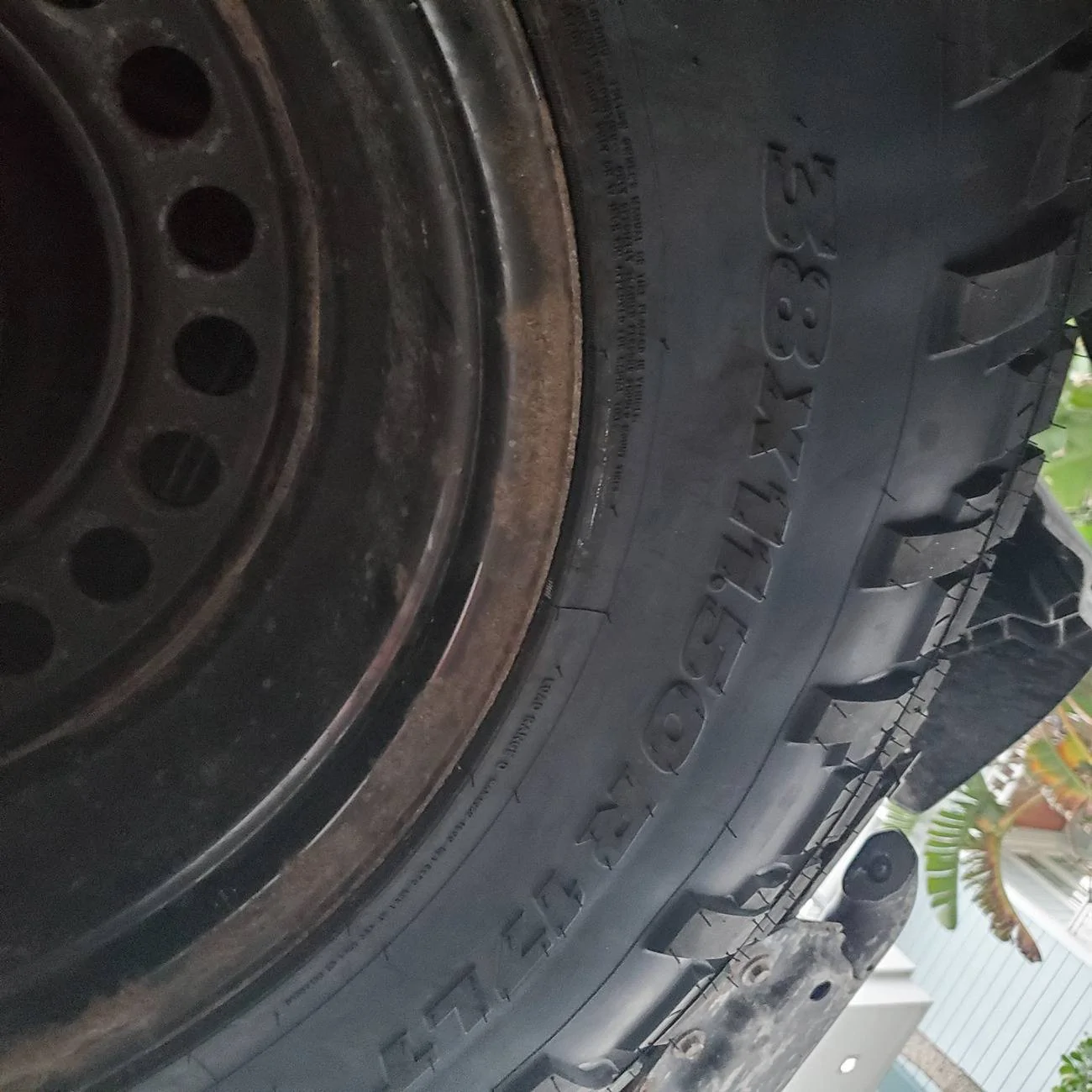 Jeep Gladiator 37” spare tire - list of tires that fit under the bed 20250510_191820