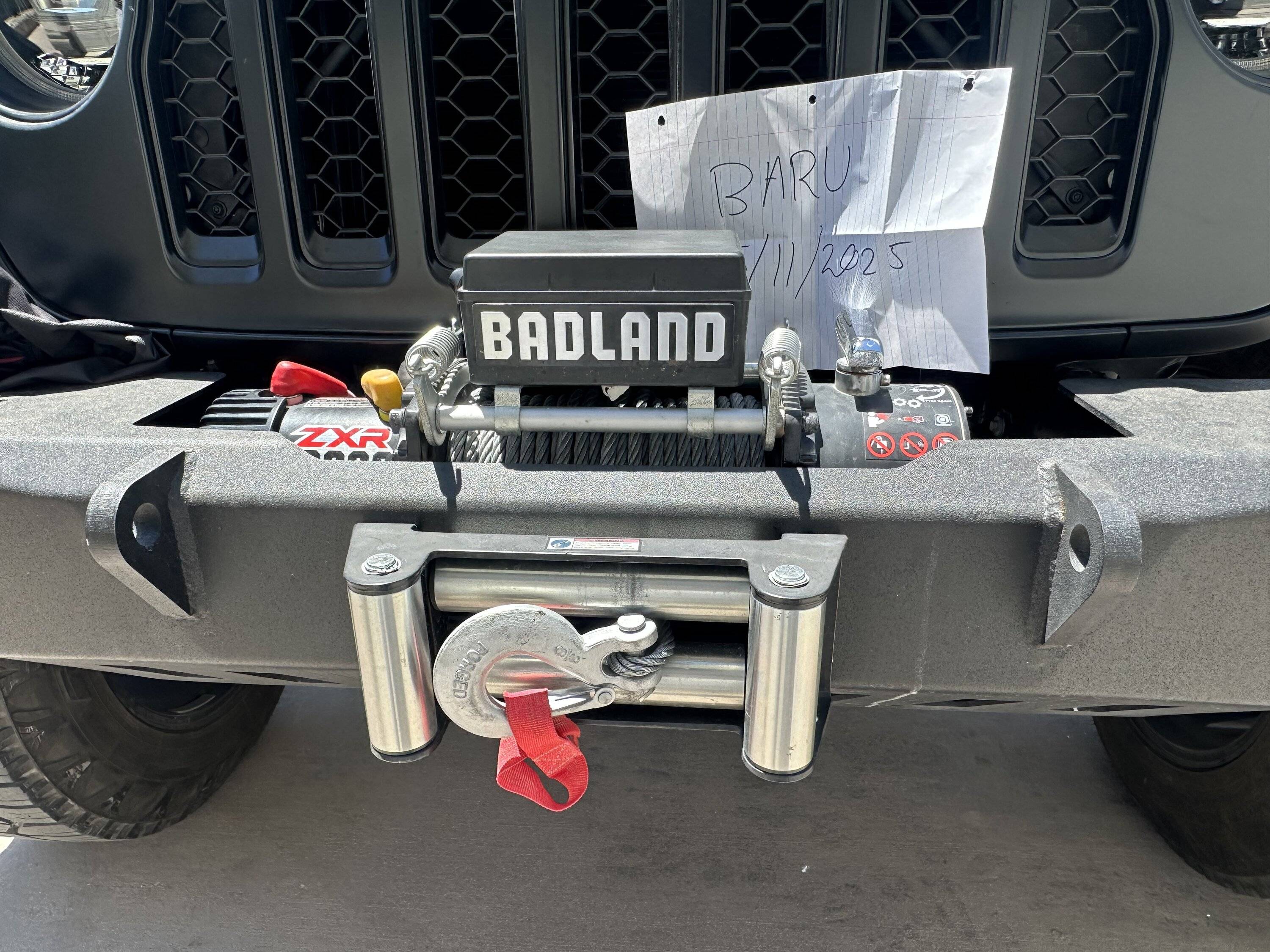 Jeep Gladiator Badland ZXR 12000lb Winch steel rope $200 IMG_3354