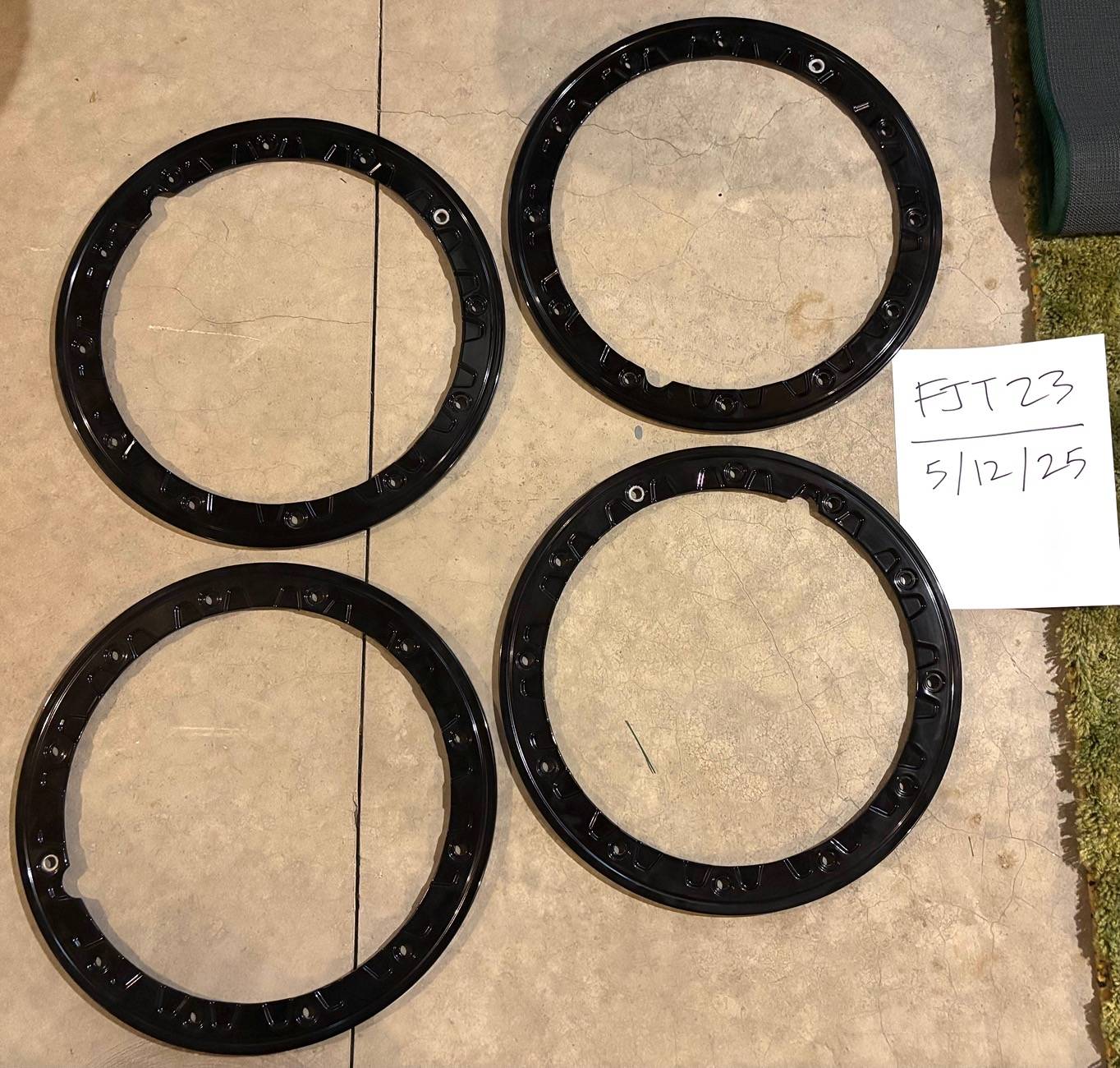Jeep Gladiator For Sale:  7x Black Mopar 17 x 8.5 inch Beadlock wheels #77072585AA + 4x Black rings + 4x Silver rings $1000 OBO IMG_1343