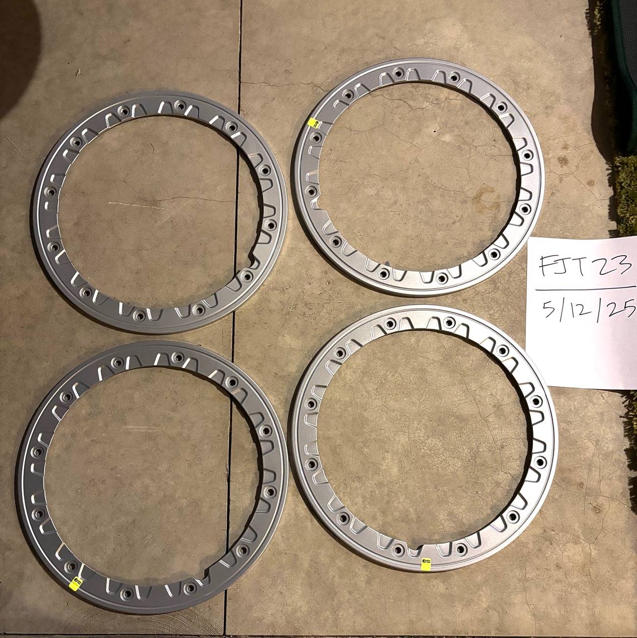 Jeep Gladiator For Sale:  7x Black Mopar 17 x 8.5 inch Beadlock wheels #77072585AA + 4x Black rings + 4x Silver rings $1000 OBO IMG_1348