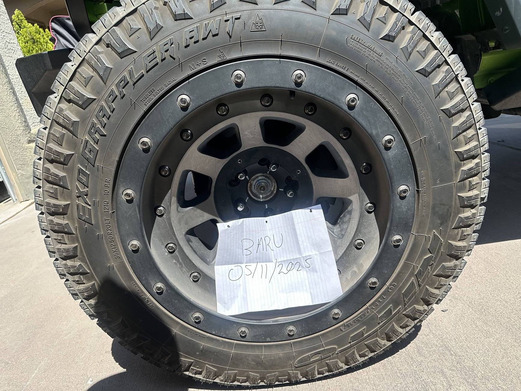 Jeep Gladiator KMC XD 20” rims and NITTO EXO GRAPPLER AWT tires 35X12.50X20 Tires IMG_3359