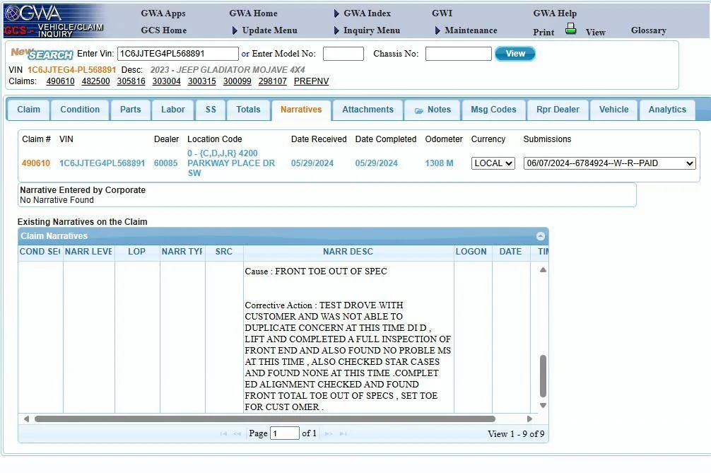 Jeep Gladiator Warranty Denied Due to Modifications Screenshot 2025-05-14 082705