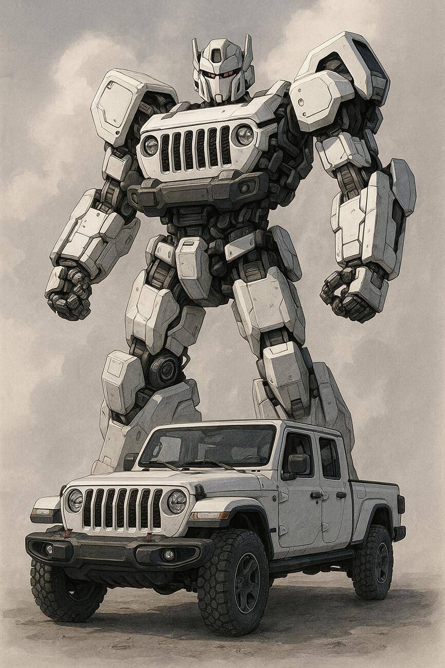 Jeep Gladiator Cartoonize your JT (PICS) 20250520_0838_Jeep Gladiator Transformation_simple_compose_01jvq5e1ecera9vws1x49qeth8