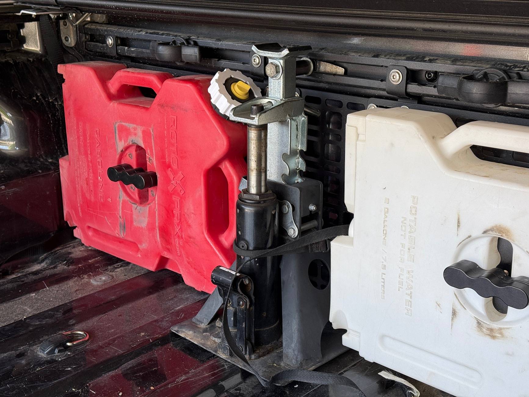 Jeep Gladiator Cheap and secure way for bolting down your Safety Jack if you have the trail rail system IMG_2286.JPG