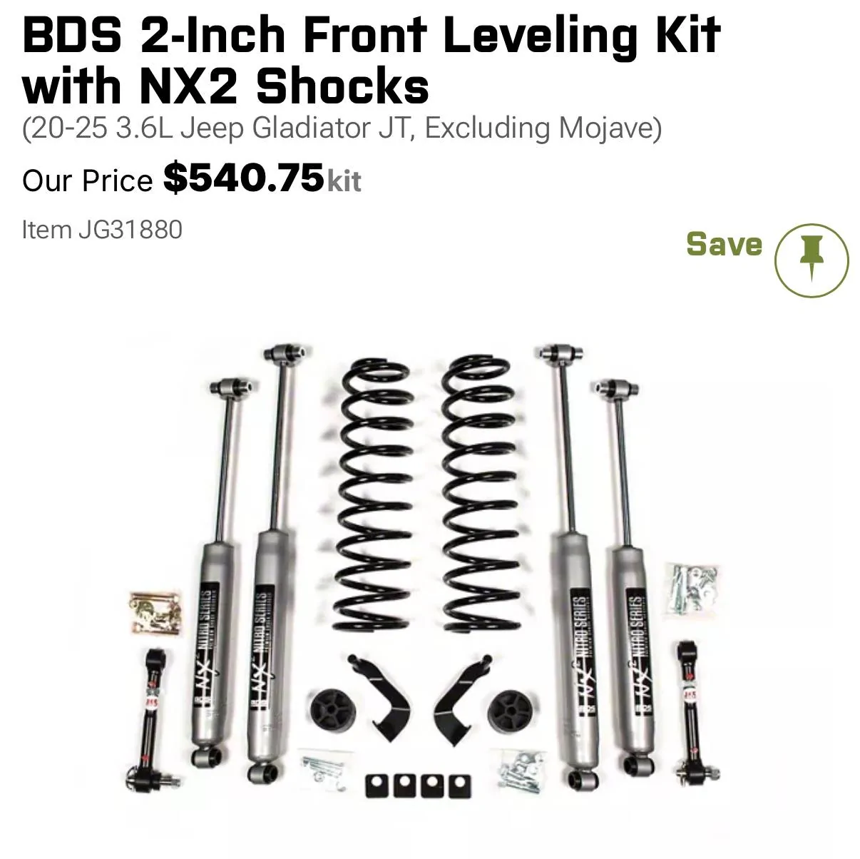 Jeep Gladiator 2” front spring lift 1.5” rear spacer lift and 37s on a Rubicon 1747961655981-yy