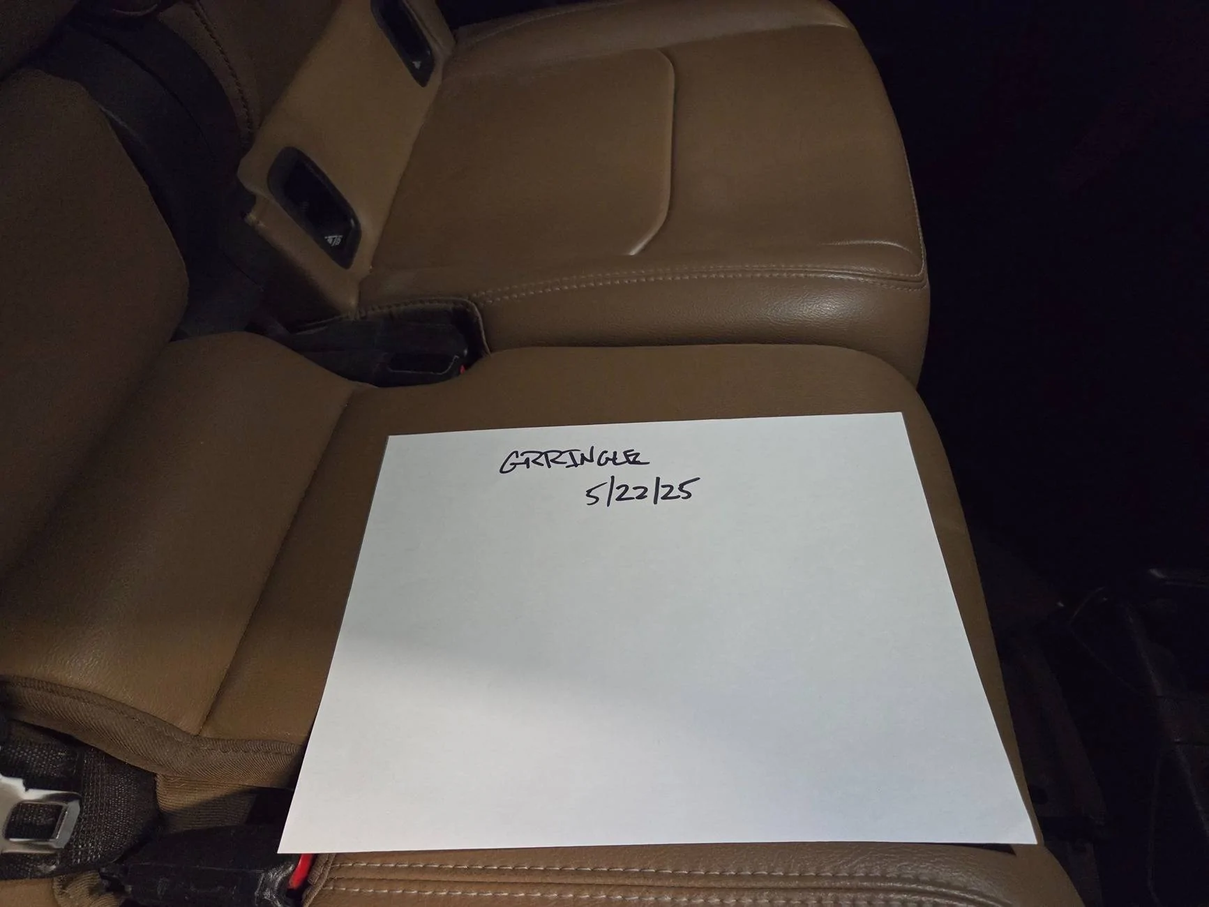 Jeep Gladiator Tan Leather Rear Seat For Sale 20250523_135812