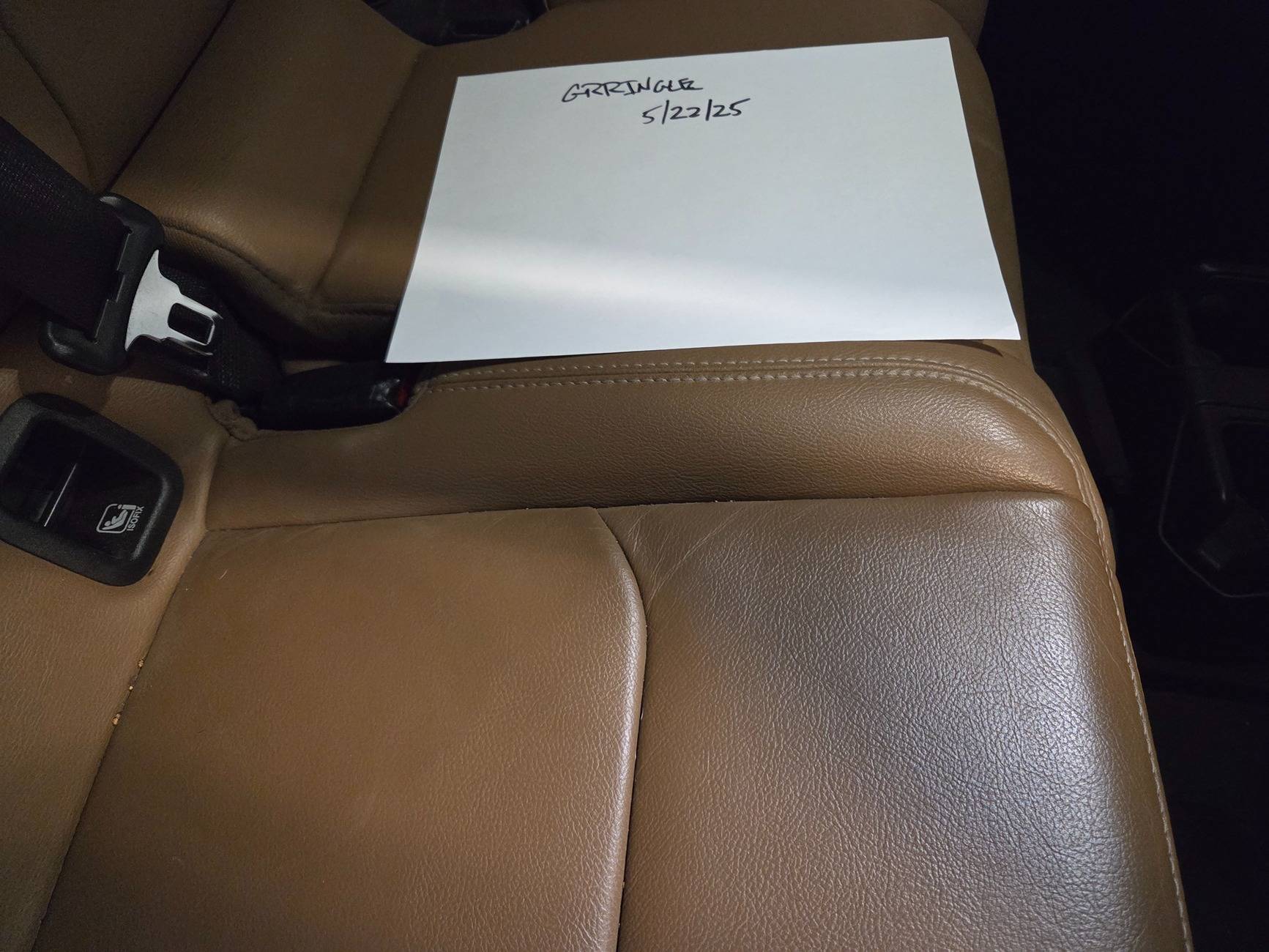 Jeep Gladiator Tan Leather Rear Seat For Sale 20250523_135818