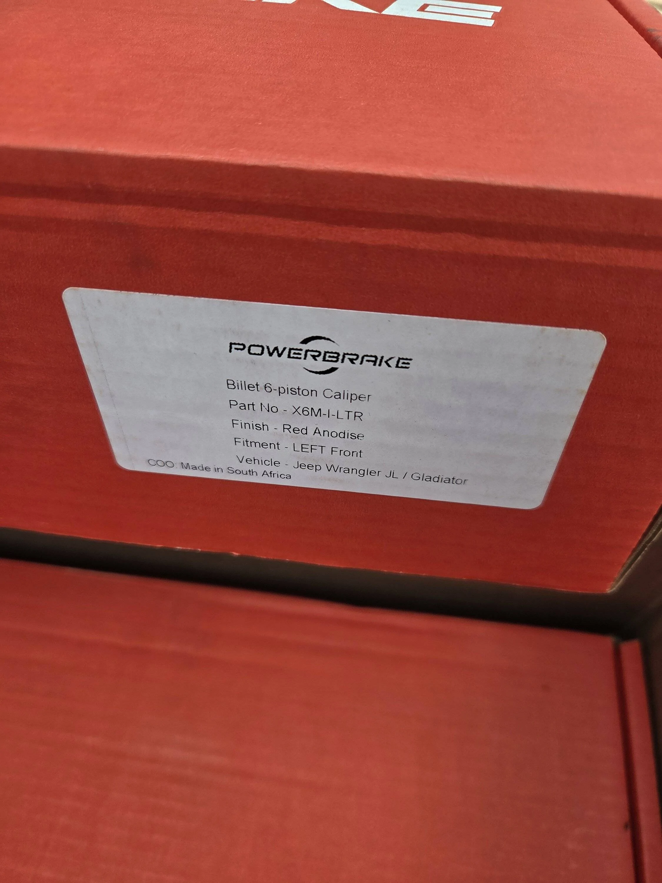 Jeep Gladiator Powerbrake Big Brake X-Line 6 Piston Front Kit (Red) 20250523_143724