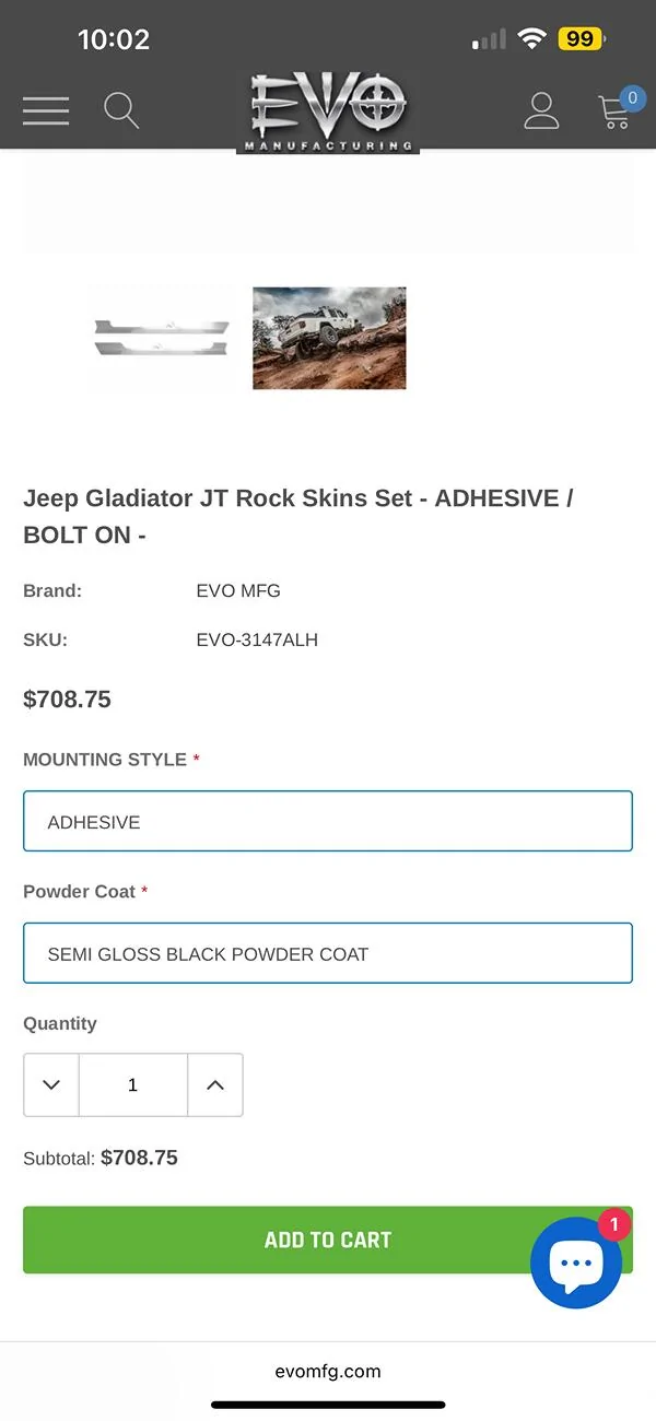 Jeep Gladiator EVO Jeep Gladiator JT Rock Skins Set - ADHESIVE IMG_3956