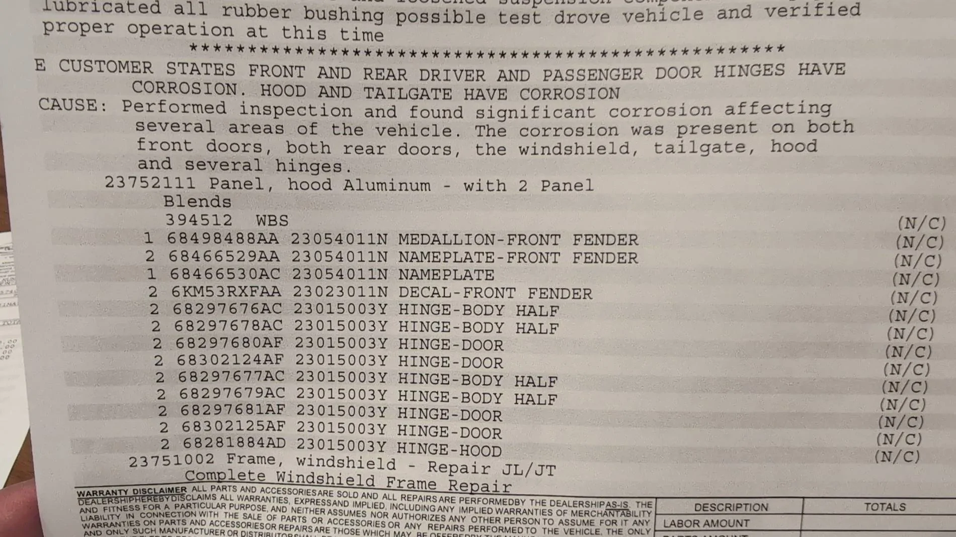 Jeep Gladiator FINALLY saw my first corrosion case yesterday. 17488871641933037812501243150643